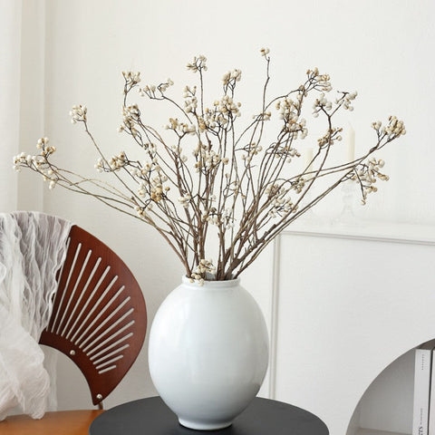 Dried Tree Twigs, Flower Arrangement, Dried Chinese Tallow Tree Twigs, Natural Decorations, Handmade Artificial Flower, Natural Dried Branches-Grace Painting Crafts