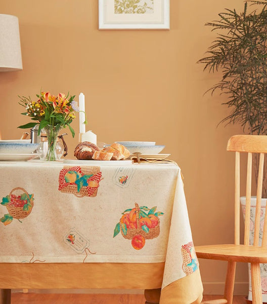 Extra Large Modern Table Cloths for Dining Room, Kitchen Rectangular Table Covers, Square Tablecloth for Round Table, Wedding Tablecloth, Farmhouse Cotton Table Cloth-Grace Painting Crafts