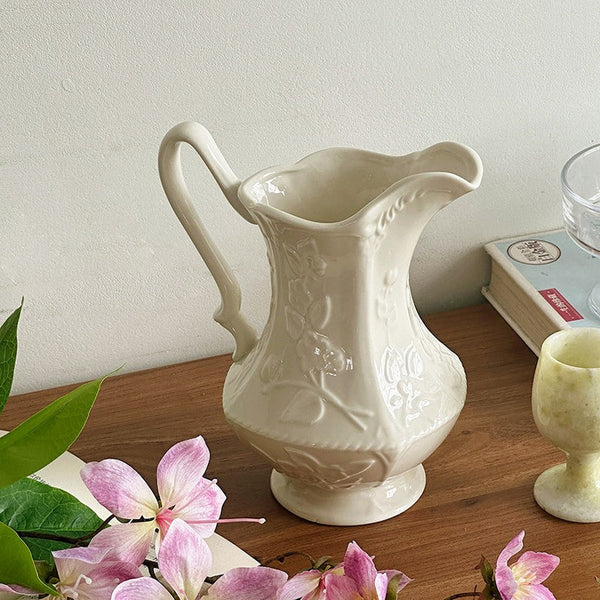 Small Flower Vases on Table, Rustic Porcelain Flower Vases, Ceramic Bud Vases, Handmade Water Holding Flower Vases-Grace Painting Crafts