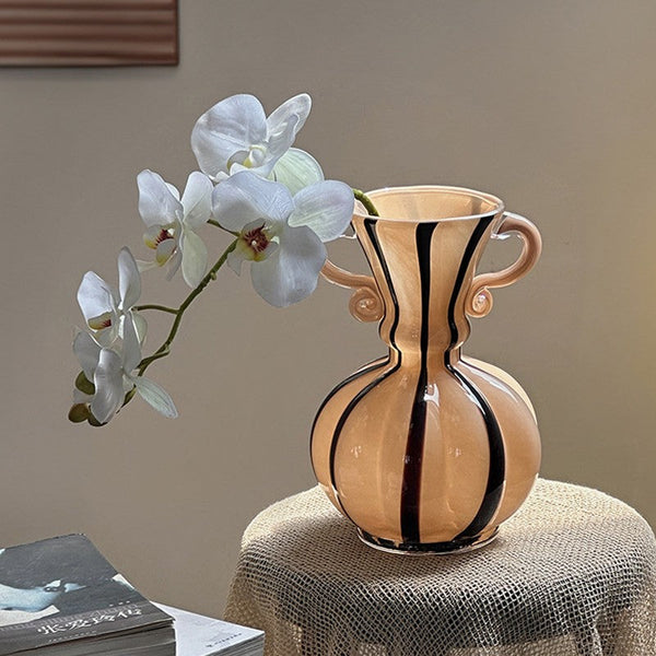 Modern Glass Flower Vases, Glass Flower Vases, Handmade Glass Bud Vases, Water Holding Flower Vases, Flower Vases on Table-Grace Painting Crafts