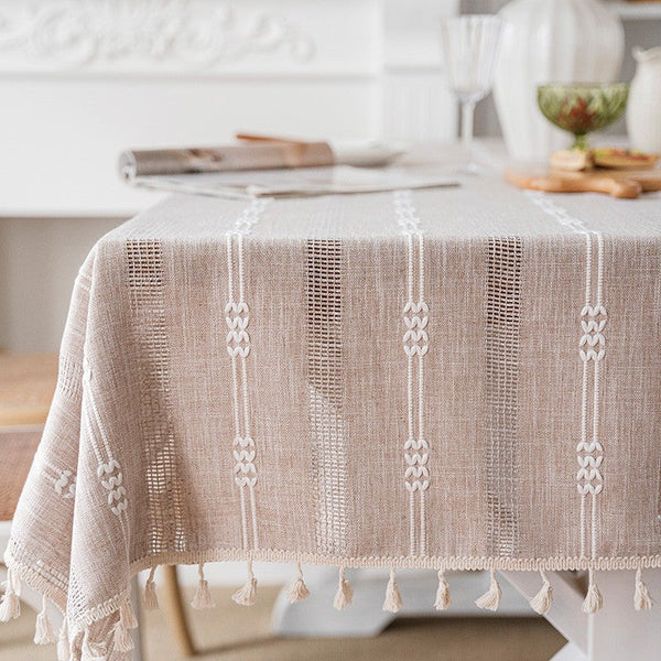 Rectangular Table Cloth for Dining Room Table, Linen Square Tablecloth for Kitchen, Large Modern Table Covers for Sale-Grace Painting Crafts