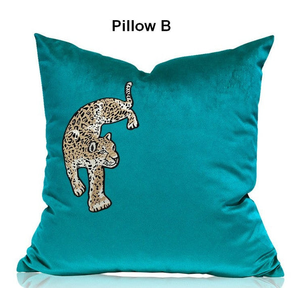 Decorative Pillows for Living Roomï¼?Contemporary Throw Pillows, Cheetah Decorative Cushion, Modern Sofa Pillows-Grace Painting Crafts