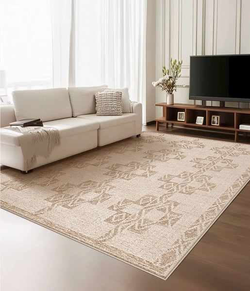 Abstract Modern Rug Ideas for Bedroom, Contemporary Area Rugs for Dining Room, Geometric Modern Rug Placement Ideas for Living Room-Grace Painting Crafts