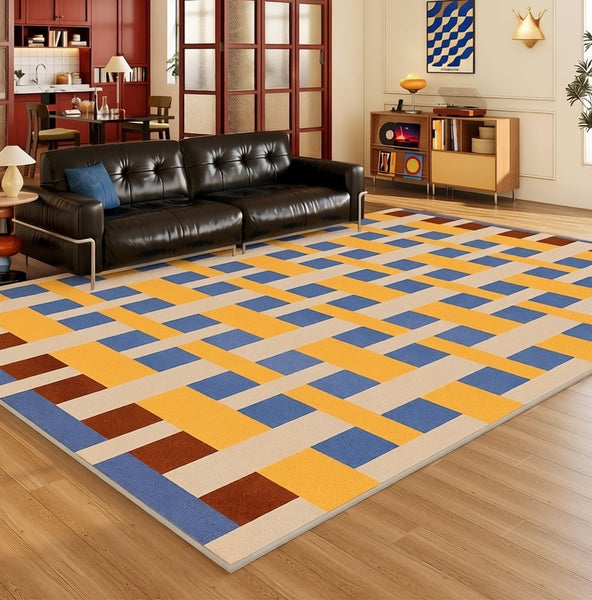Abstract Area Rugs for Living Room, Contemporary Modern Rugs Next to Bed, Geometric Modern Rugs under Dining Room Table, Modern Carpets for Office