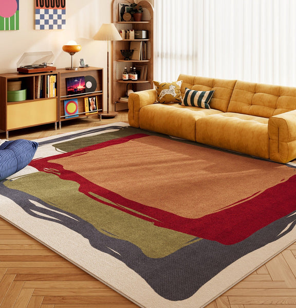 Modern Living Room Rug Ideas, Geometric Carpets for Bedroom, Simple Modern Floor Rugs, Colorful Abstract Modern Rugs, Contemporary Area Rugs