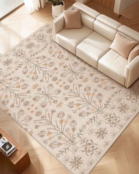 Modern Rugs for Living Room, Flower Pattern Modern Rugs for Farmhouse, Bedroom Modern Rugs, Modern Rugs for Dining Room-Grace Painting Crafts