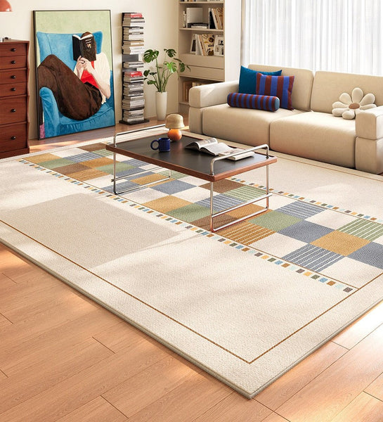 Modern Runner Rugs Next to Bed, Colorful Mid Century Rugs, Abstract Contemporary Modern Rugs for Living Room, Modern Rugs for Apartment
