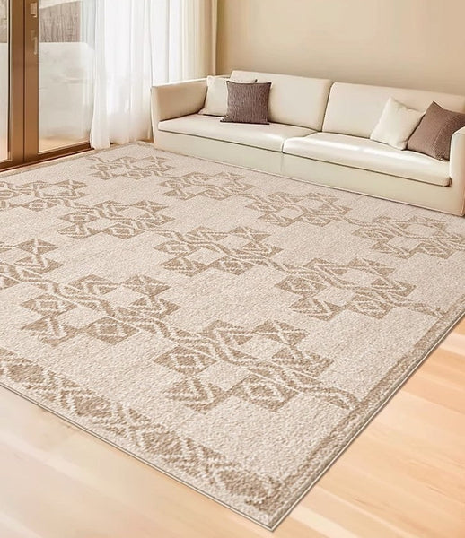 Modern Rug Ideas for Bedroom, Geometric Modern Rug Placement Ideas for Living Room, Contemporary Area Rugs for Dining Room-Grace Painting Crafts