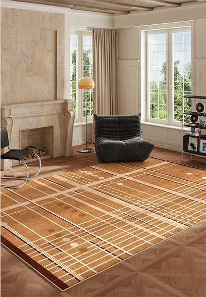 Large Contemporary Area Rugs for Dining Room, Modern Living Room Rug Ideas, Mid Century Modern Rugs for Bedroom-Grace Painting Crafts