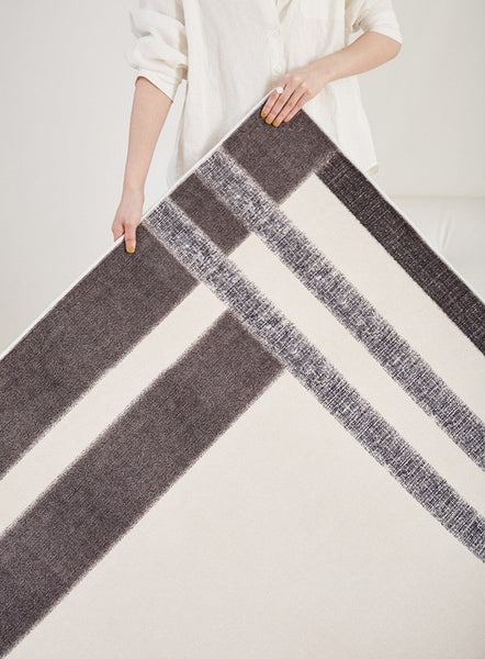 Geometric Contemporary Modern Rugs Next to Bed, Modern Carpets for Office, Abstract Area Rugs for Living Room, Modern Soft Rugs under Dining Room Table-Grace Painting Crafts