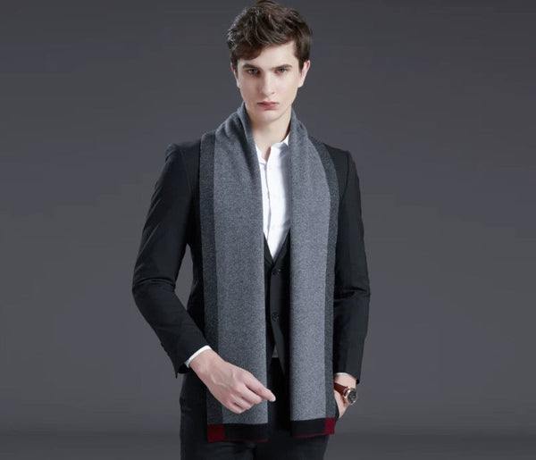 Casual Scarf Men, Men's Winter Scarf, Formal Men Scarf Styles, Modern Wool Scarf for Men, Men's Wool Scarf Winter, Business Wool Scarf for Gentleman-Grace Painting Crafts