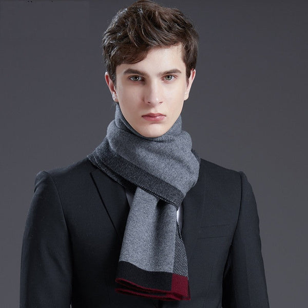 Casual Scarf Men, Men's Winter Scarf, Formal Men Scarf Styles, Modern Wool Scarf for Men, Men's Wool Scarf Winter, Business Wool Scarf for Gentleman-Grace Painting Crafts