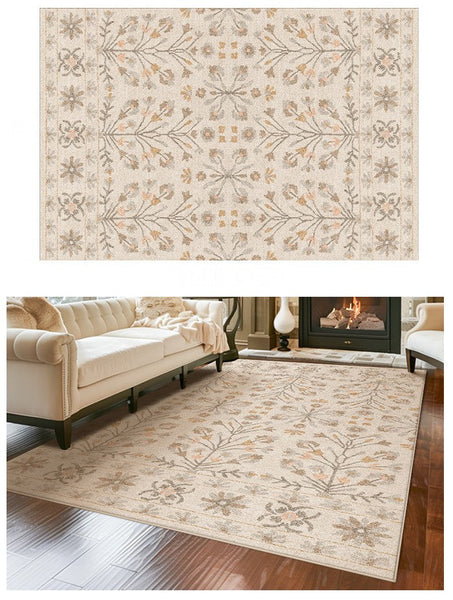Modern Rugs for Living Room, Flower Pattern Modern Rugs for Farmhouse, Bedroom Modern Rugs, Modern Rugs for Dining Room-Grace Painting Crafts