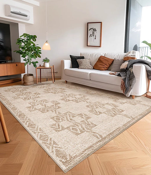 Modern Rug Ideas for Bedroom, Geometric Modern Rug Placement Ideas for Living Room, Contemporary Area Rugs for Dining Room-Grace Painting Crafts