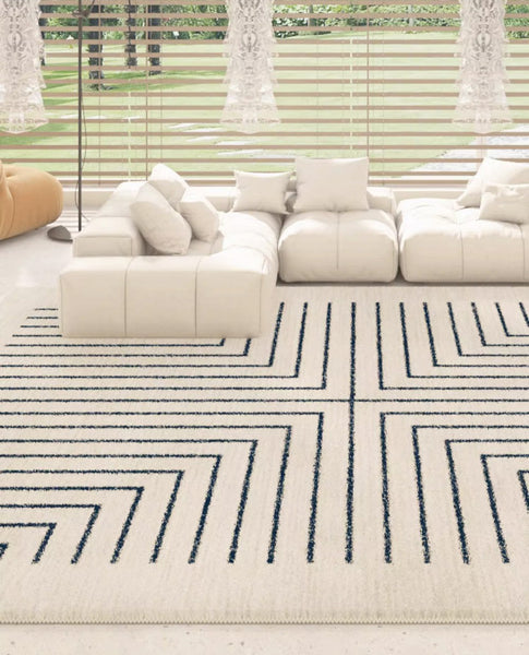 Runner Rugs Next to Bed, Contemporary Rugs for Living Room, Bathroom Runner Rugs, Bohemian Stripe Floor Carpets, Large Modern Rugs for Dining Room-Grace Painting Crafts