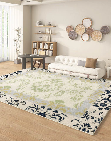 Entryway Modern Runner Rugs, Soft Contemporary Area Rugs Next to Bed, Abstract Area Rugs for Living Room, Modern Rugs for Dining Room-Grace Painting Crafts