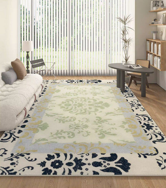 Entryway Modern Runner Rugs, Soft Contemporary Area Rugs Next to Bed, Abstract Area Rugs for Living Room, Modern Rugs for Dining Room-Grace Painting Crafts