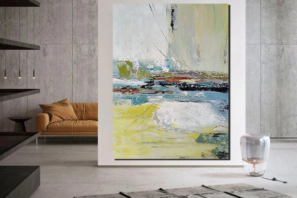 Extra Large Paintings for Living Room, Hand Painted Wall Art Paintings, Modern Abstract Art for Dining Room, Abstract Acrylic Painting-Grace Painting Crafts