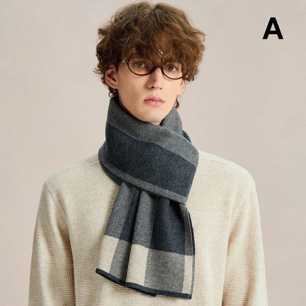 Wool Scarf Winter, Formal Men Scarf Styles, Casual Scarf for Men, Men's Winter Soft Wool Scarves, Men's Winter Scarf, Business Wool Scarf for Gentleman-Grace Painting Crafts