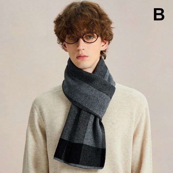 Men's Winter Soft Wool Scarves, Men's Wool Scarf Winter, Formal Men Scarf Styles, Casual Scarf for Men, Men's Winter Scarf, Business Wool Scarf for Gentleman-Grace Painting Crafts
