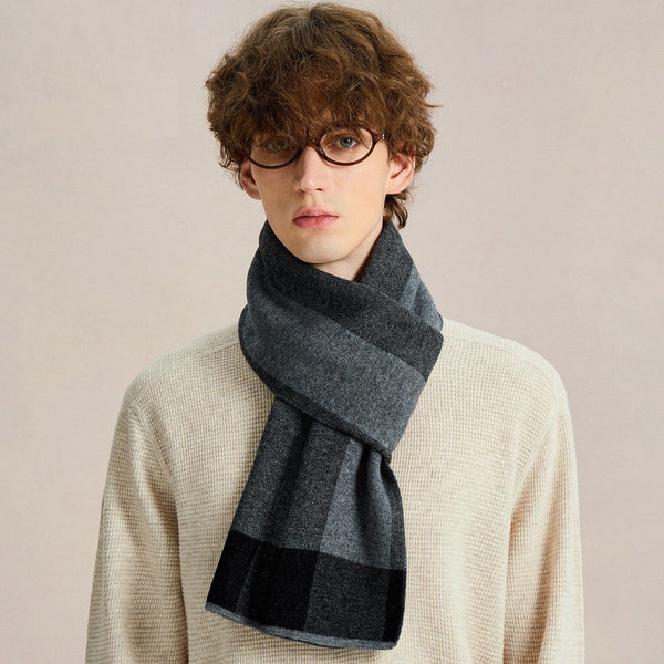 Casual Scarf for Men, Men's Winter Soft Wool Scarves, Men's Wool Scarf Winter, Formal Men Scarf Styles, Men's Winter Scarf, Business Wool Scarf for Gentleman-Grace Painting Crafts