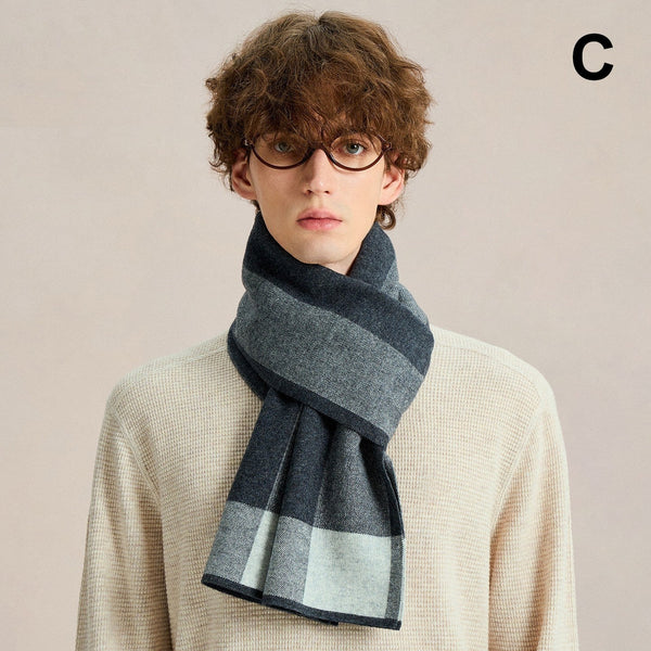 Wool Scarf Winter, Formal Men Scarf Styles, Casual Scarf for Men, Men's Winter Soft Wool Scarves, Men's Winter Scarf, Business Wool Scarf for Gentleman-Grace Painting Crafts