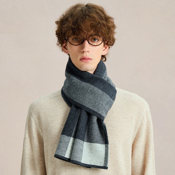 Men's Winter Soft Wool Scarves, Men's Wool Scarf Winter, Formal Men Scarf Styles, Casual Scarf for Men, Men's Winter Scarf, Business Wool Scarf for Gentleman-Grace Painting Crafts