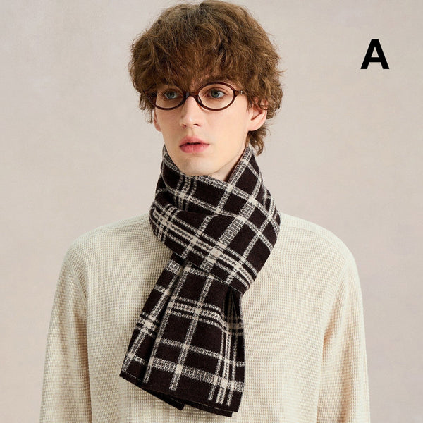 Business Wool Scarf for Gentleman, Formal Men Scarf Styles, Men's Winter Soft Wool Scarves, Men's Winter Scarf, Casual Scarf for Men, Men's Wool Scarf Winter-Grace Painting Crafts