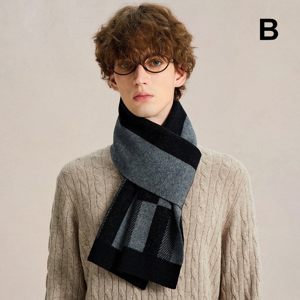 Formal Men Scarf Styles, Men's Winter Soft Wool Scarves, Business Wool Scarf for Gentleman, Men's Winter Scarf, Casual Scarf for Men, Men's Wool Scarf Winter-Grace Painting Crafts