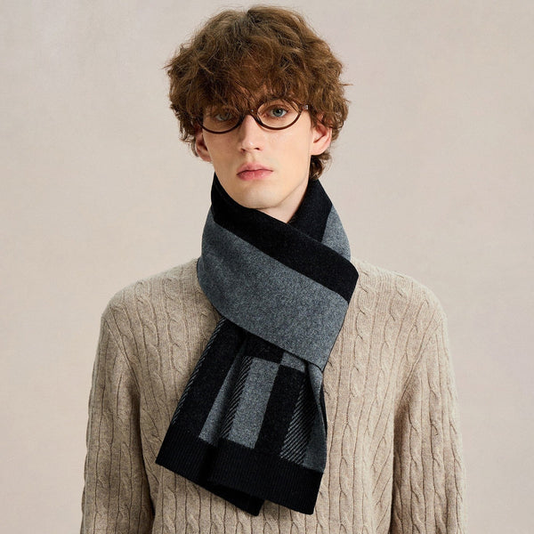 Men's Winter Soft Wool Scarves, Business Wool Scarf for Gentleman, Formal Men Scarf Styles, Men's Winter Scarf, Casual Scarf for Men, Men's Wool Scarf Winter-Grace Painting Crafts