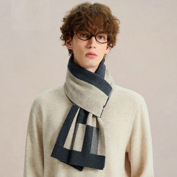 Business Wool Scarf for Gentleman, Formal Men Scarf Styles, Men's Winter Soft Wool Scarves, Men's Winter Scarf, Casual Scarf for Men, Men's Wool Scarf Winter-Grace Painting Crafts