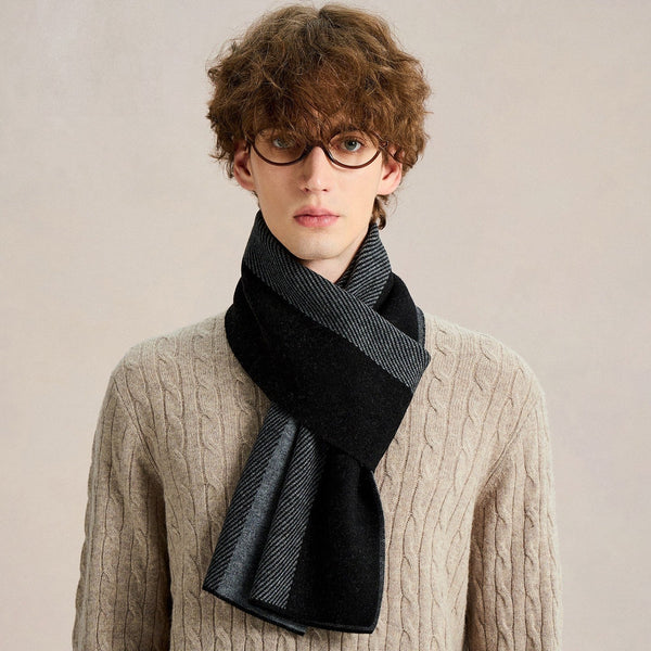 Formal Men Scarf Styles, Men's Winter Soft Wool Scarves, Men's Winter Scarf, Business Wool Scarf for Gentleman, Casual Scarf for Men, Men's Wool Scarf Winter-Grace Painting Crafts