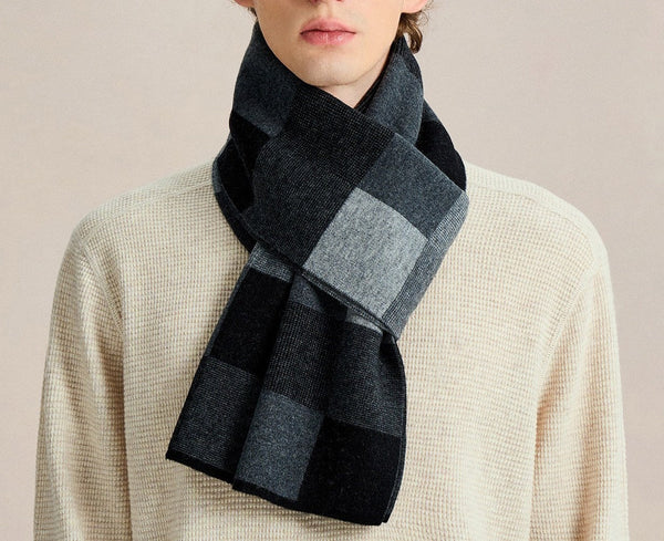 Soft Wool Scarf for Men, Wool Scarf for Gentleman, Men's Winter Scarf, Business Formal Men Scarf Styles, Casual Fashion Scarf for Men, Men's Wool Scarf Winter-Grace Painting Crafts
