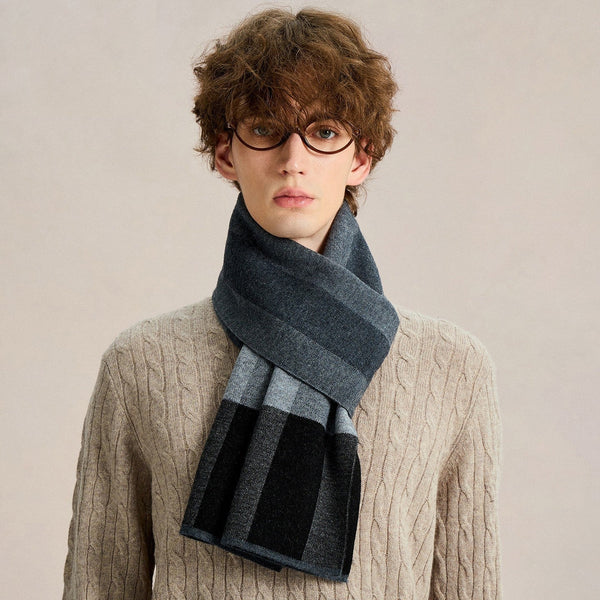 Soft Wool Scarf for Men, Men's Winter Scarf, Business Formal Men Scarf Styles, Wool Scarf for Gentleman, Casual Fashion Scarf for Men, Men's Wool Scarf Winter-Grace Painting Crafts