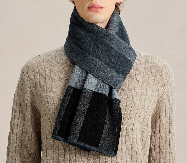 Soft Wool Scarf for Men, Men's Winter Scarf, Business Formal Men Scarf Styles, Wool Scarf for Gentleman, Casual Fashion Scarf for Men, Men's Wool Scarf Winter-Grace Painting Crafts