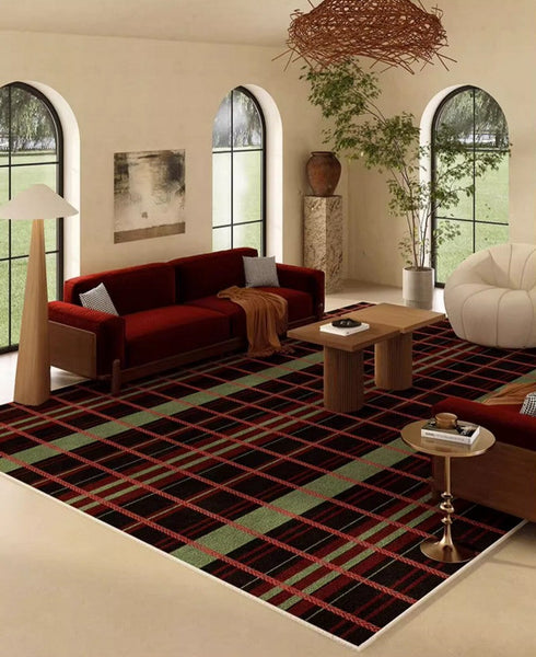 Abstract Contemporary Modern Rugs for Dining Room, Mid Century Modern Rugs for Living Room, Geometric Contemporary Rugs