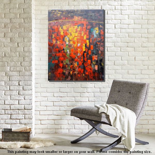 Canvas Art, Heavy Texture Painting, Wall Art, Modern Artwork, Custom Extra Large Painting-Grace Painting Crafts