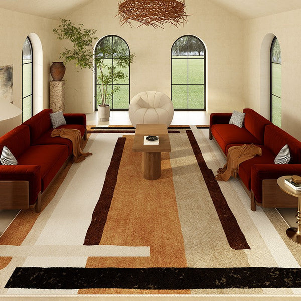 Abstract Contemporary Modern Rugs, Geometric Contemporary Rugs Next to Bed, Mid Century Area Rugs for Living Room, Modern Rugs for Dining Room