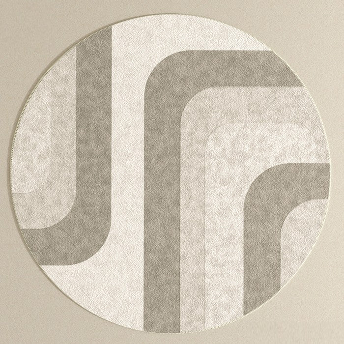 Geometric Modern Round Rugs, Circular Modern Rugs under Coffee Table, Contemporary Modern Rugs for Dining Room, Contemporary Round Rugs for Living Room-Grace Painting Crafts