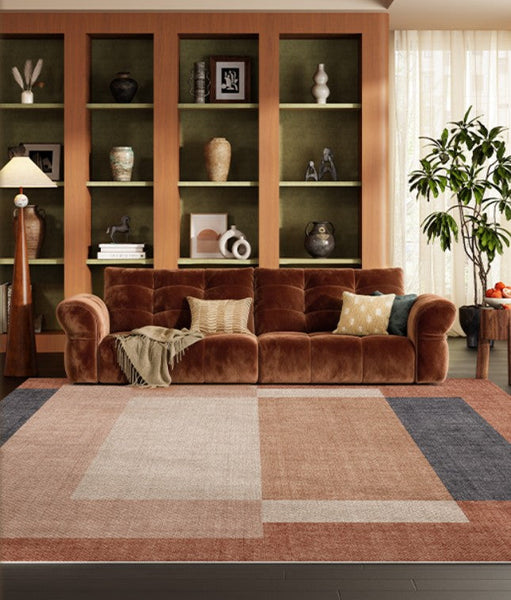 Extra Large Modern Rugs under Dining Room Table, Mid Century Contemporary Modern Rugs, Abstract Modern Rugs for Living Room, Contemporary Geometric Carpets-Grace Painting Crafts