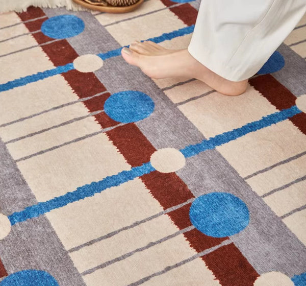 Modern Living Room Rug Ideas, Mid Century Modern Rugs for Bedroom, Large Contemporary Area Rugs for Dining Room-Grace Painting Crafts