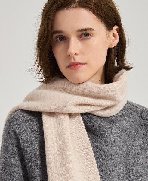 Birthday Gift for Girl, Beige Soft Cashmere Scarf for Women, Casual Scarf for Women, Modern Wool Scarf for Women, Cold Weather Scarves, Winter Wool Scarf-Grace Painting Crafts