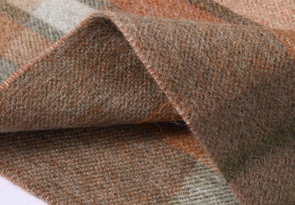 Warm Winter Scarf, Cold Weather Scarf, Soft Cashmere Scarf for Women, Checked Scarf Winter Wool Scarf, Elegant Wool Scarves, Holiday Scarf, Fashion Scarf, Christmas Gifts for Her