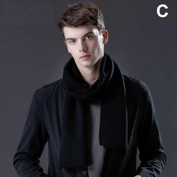 Formal Men Scarf Styles, Business Wool Scarf for Gentleman, Modern Casual Scarf Men, Men's Wool Scarf Winter, Men's Winter Scarf, Thick Wool Scarf for Men-Grace Painting Crafts