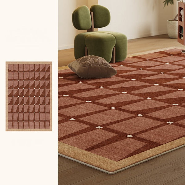 Modern Living Room Rug Ideas, Modern Rugs for Dining Room, Mid Century Modern Rugs Next to Bed, Thick Contemporary Rugs for Bedroom-Grace Painting Crafts