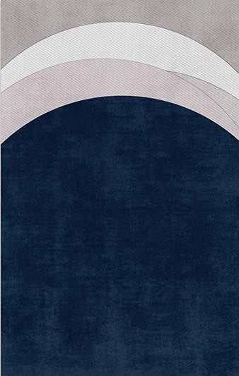 Abstract Blue Contemporary Modern Rugs in Bedroom, Dining Room Floor Carpets, Large Modern Living Room Rugs, Geometric Modern Area Rugs-Grace Painting Crafts