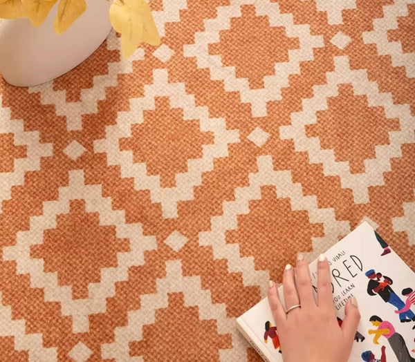 Abstract Modern Area Rugs for Bedroom, Contemporary Modern Rug for Living Room, Geometric Round Rugs for Dining Room, Circular Modern Rugs under Chairs-Grace Painting Crafts