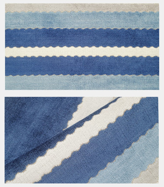 Contemporary Square Modern Throw Pillows for Couch, Large Abstract Blue Decorative Throw Pillows, Simple Throw Pillow for Interior Design, Modern Sofa Pillows-Grace Painting Crafts