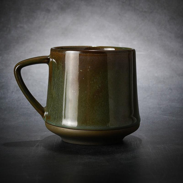 Large Tea Cup, Large Pottery Coffee Cup, Ceramic Coffee Mug, Latte Coffee Cup, Handmade Coffee Cup-Grace Painting Crafts