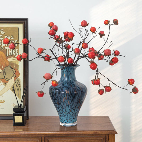 Handmade Liuli Vases, Centerpiece Vases on Table, Colored Glaze Vase for Modern Home Decor, Glass Bud Vases, Bouquet Flower Vase-Grace Painting Crafts
